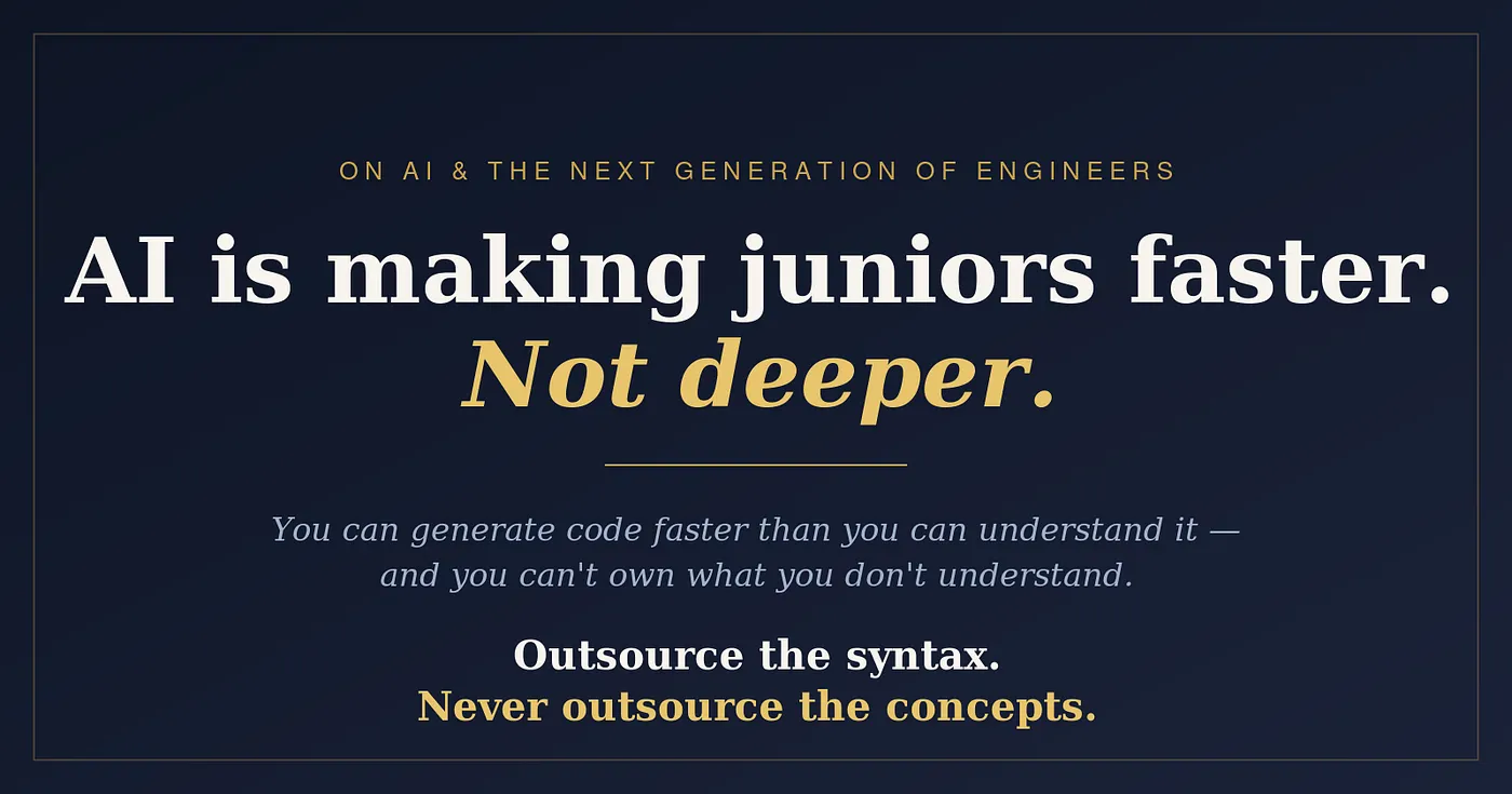 AI is making juniors faster. I worry it's making them hollow.